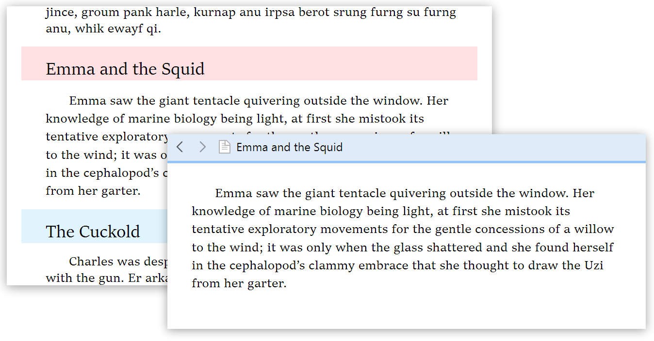 Scrivenings 拼接模式